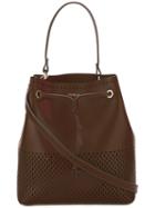 Furla - Laser-cut Bucked Tote - Women - Leather - One Size, Brown, Leather