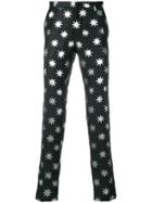 Christian Pellizzari Star Printed Tailored Trousers - Black