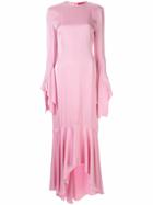 Solace London Ruffled Hem Dress - Pink
