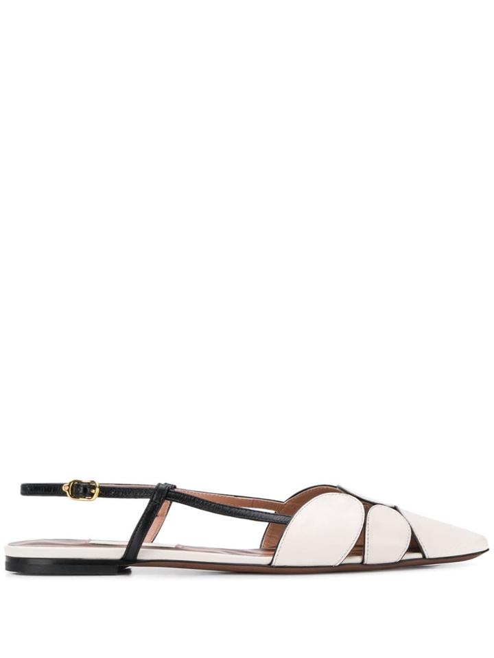 L'autre Chose Pointed Toe Sandals - White