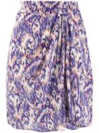 Isabel Marant Étoile Yogurt Abstract Print Skirt - Blue