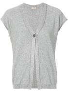 Blanca One Button Cardigan - Grey
