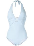 Heidi Klein Half Moon One Piece Swim Suit - Blue