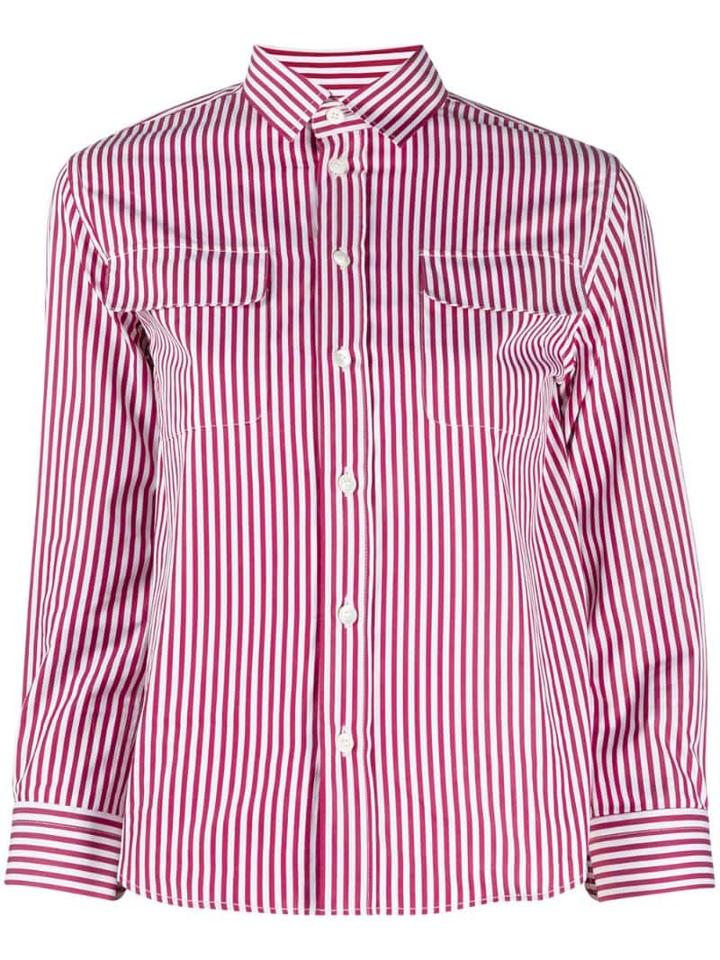 Maison Margiela Three-quarter Sleeves Striped Shirt - Red