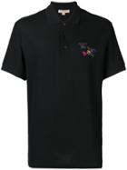 Burberry Logo Embroidered Polo Shirt - Black