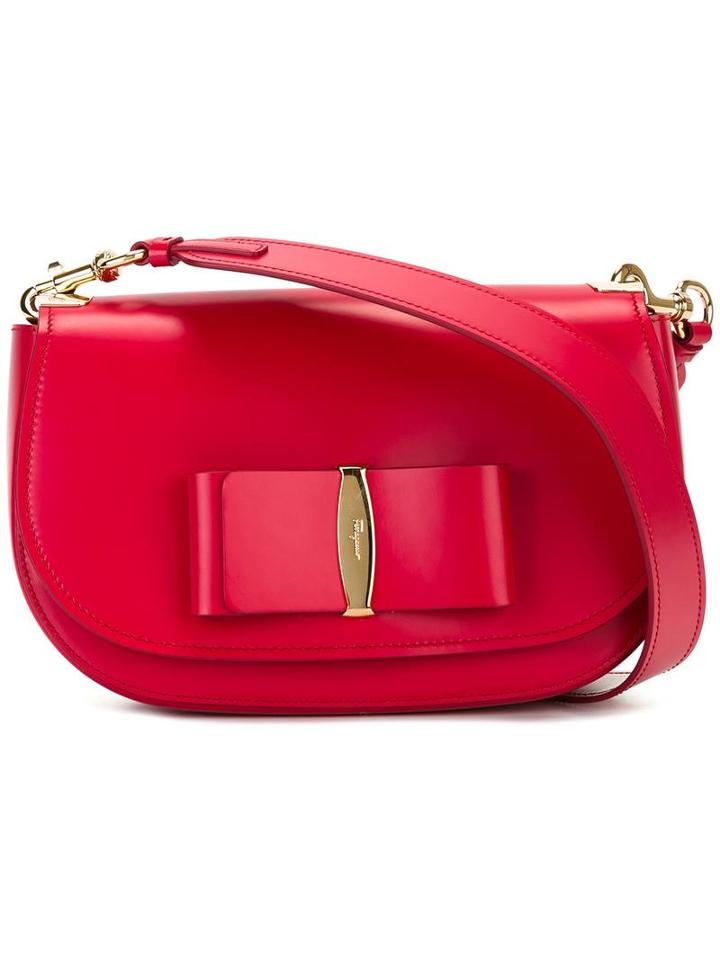 Salvatore Ferragamo 'vara' Flap Shoulder Bag, Women's, Red