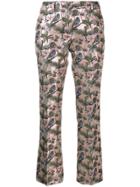 Pt01 Cropped Patterned Trousers - Pink