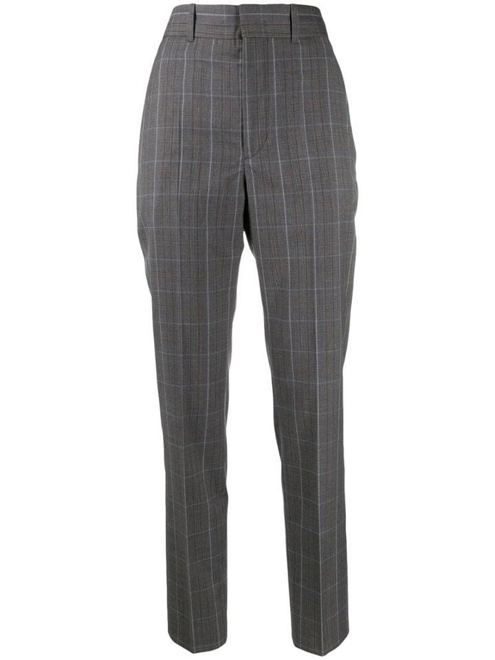 Isabel Marant Étoile Nelson Check Slim-fit Trousers - Grey