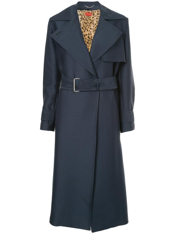 Des Prés Classic Belted Coat - Blue