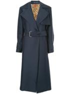 Des Prés Classic Belted Coat - Blue