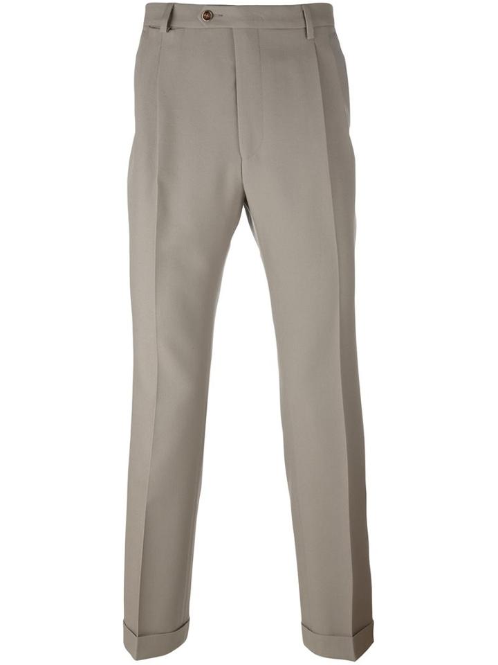 Raf Simons Straight Leg Trousers, Men's, Size: 50, Nude/neutrals, Cotton/virgin Wool