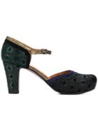 Chie Mihara Retro Cross Strap Pumps - Black