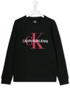 Calvin Klein Kids Printed Logo Sweatshirt - Black
