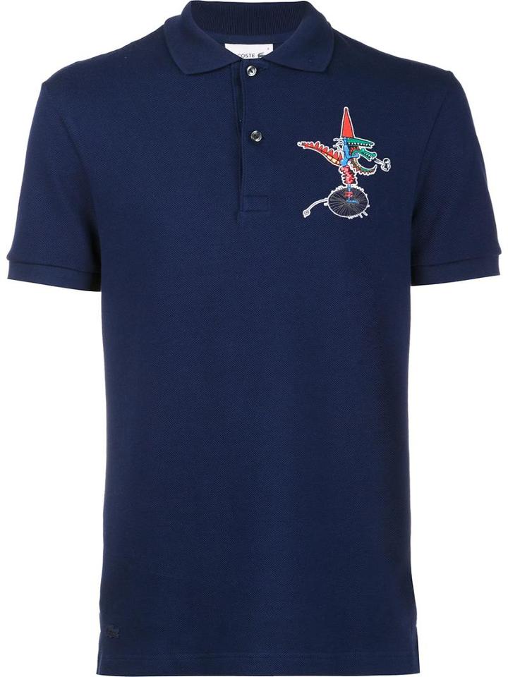 Lacoste Lacoste X Jean-paul Goude Printed Logo Polo Shirt, Men's, Size: 4, Blue, Cotton