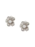 Meadowlark Small Coral Pearl Earrings - Metallic