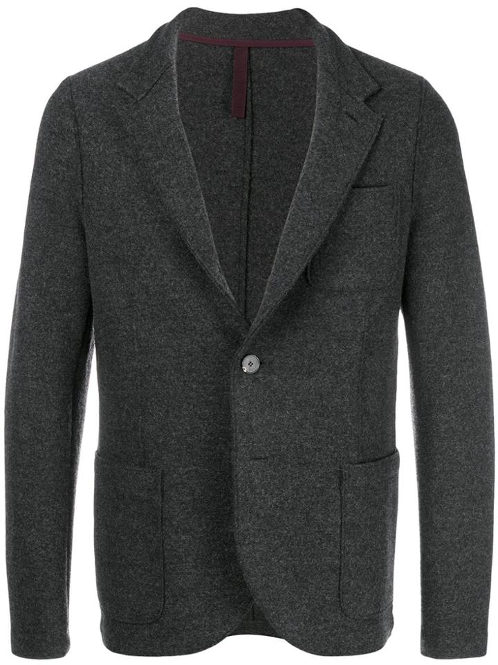 Harris Wharf London Band Collar Jacket - Grey
