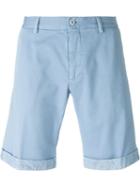 Etro Chino Shorts, Men's, Size: 46, Blue, Cotton/spandex/elastane