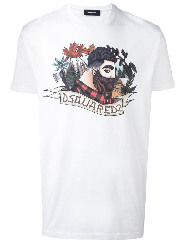 Dsquared2 - Logo Patch T-shirt - Men - Cotton/wool - Xxxl, White, Cotton/wool