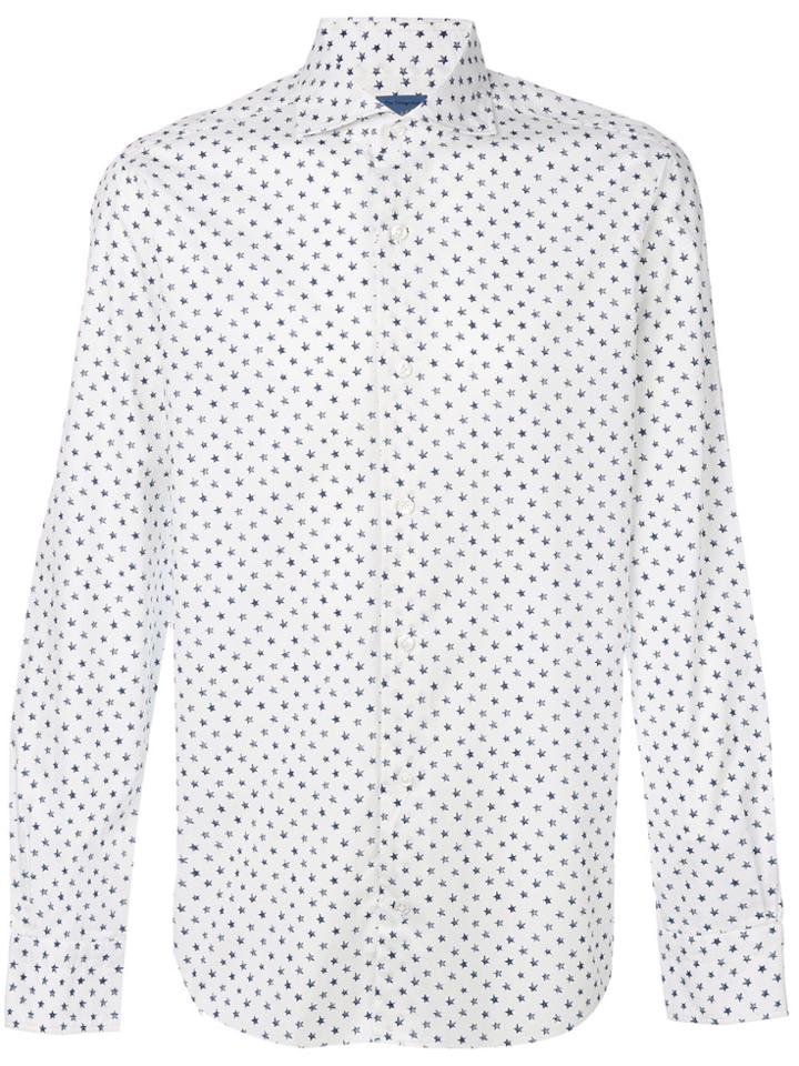 Barba Star Print Shirt - White