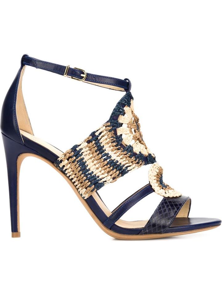 Alexandre Birman Crochet Stiletto Sandals