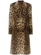 Dolce & Gabbana Leopard Print Coat - Multicolour