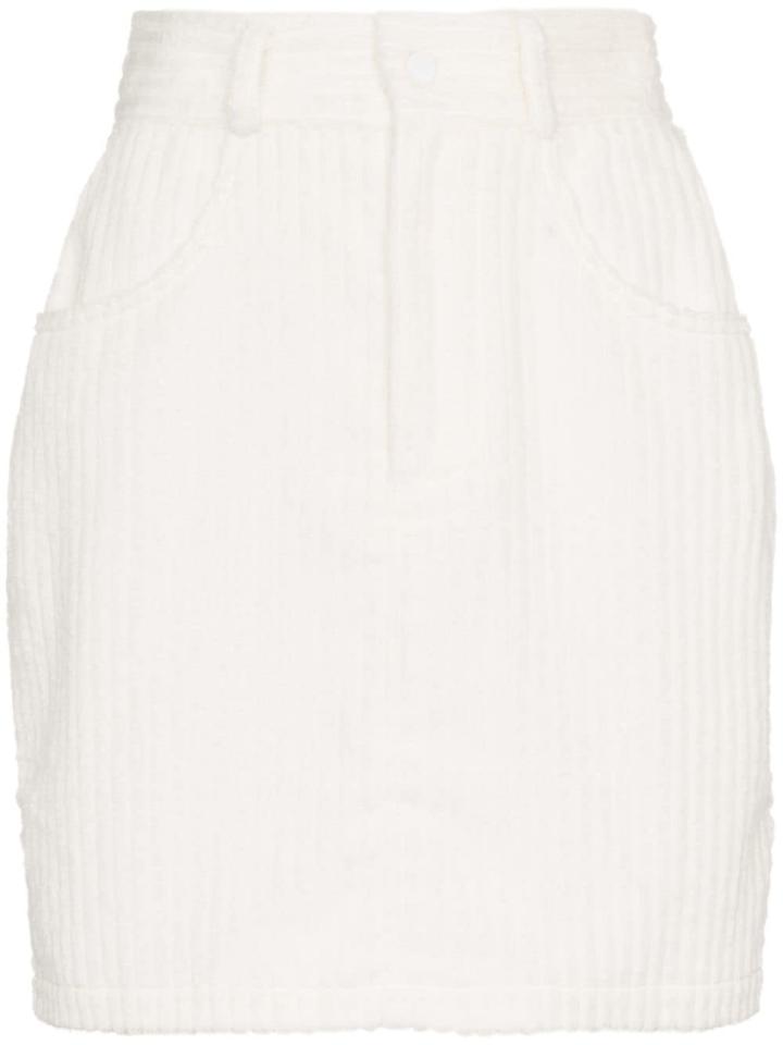 Michael Lo Sordo Corduroy Fitted Cotton Mini Skirt - Unavailable