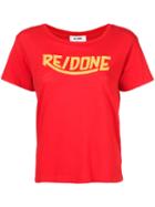 Re/done - Logo Print T-shirt - Women - Cotton - L, Red, Cotton