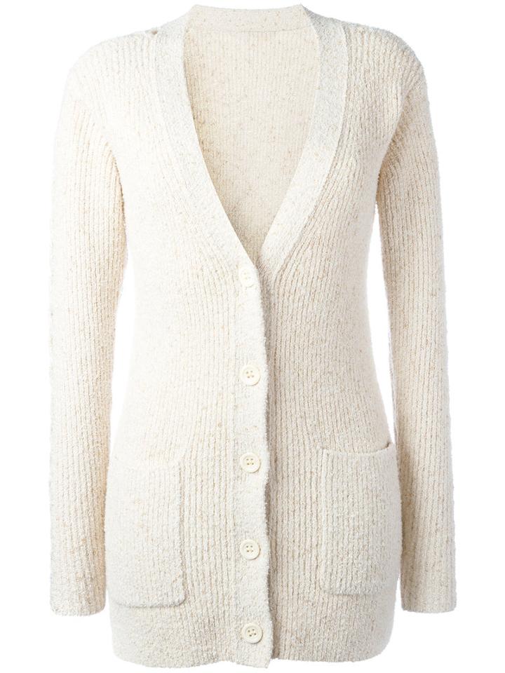 See By Chloé Chunky Knit Cardigan, Women's, Size: Small, Nude/neutrals, Silk/cotton/nylon/polyester