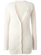 See By Chloé Chunky Knit Cardigan, Women's, Size: Small, Nude/neutrals, Silk/cotton/nylon/polyester