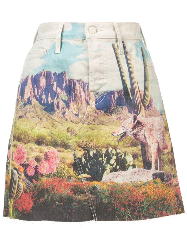 Mother Landscape Print Skirt - Multicolour