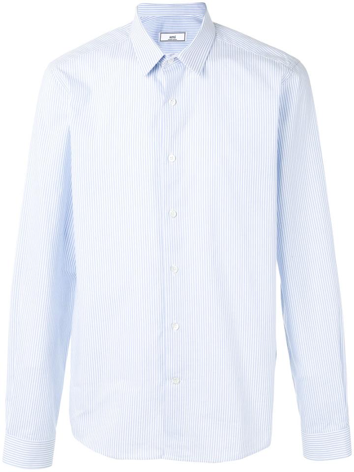 Ami Alexandre Mattiussi - Classic Collar Shirt - Men - Cotton - 37, Blue, Cotton