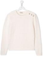Pinko Kids Teen Textured Knit Sweater - White