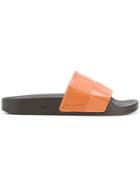 Adidas By Raf Simons Adilette Checkerboard Slides - Yellow & Orange