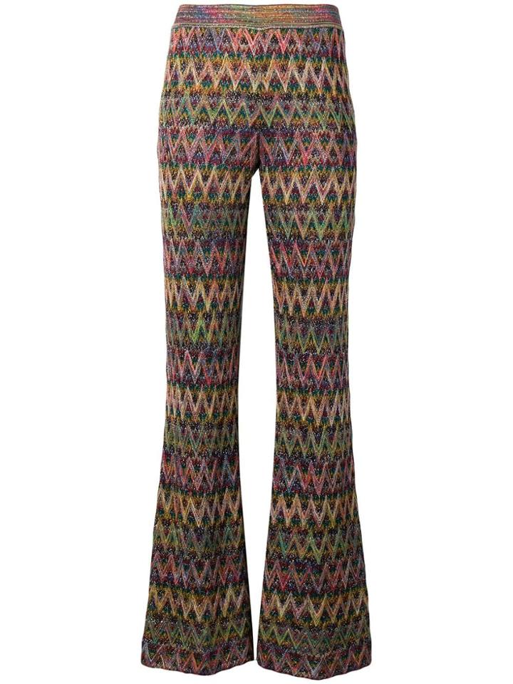 Missoni Flared Knit Trousers - Multicolour