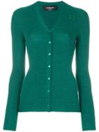 Rochas V-neck Button Front Cardigan - Green