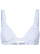 Onia Kamryn Smocking Bikini Top - Blue