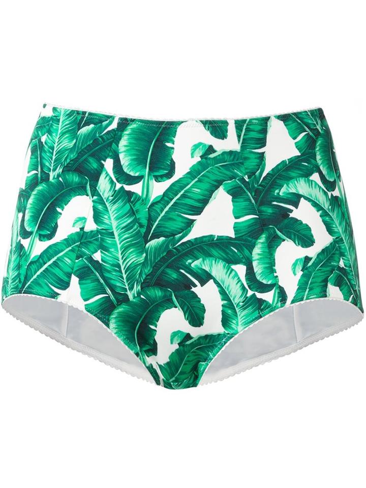 Dolce & Gabbana Banana Leaf Print Bikini Bottoms