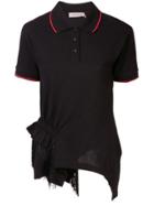 Preen Line Asymmetric Polo Shirt - Black