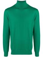 Cruciani Turtleneck Fine Knit Sweater - Green