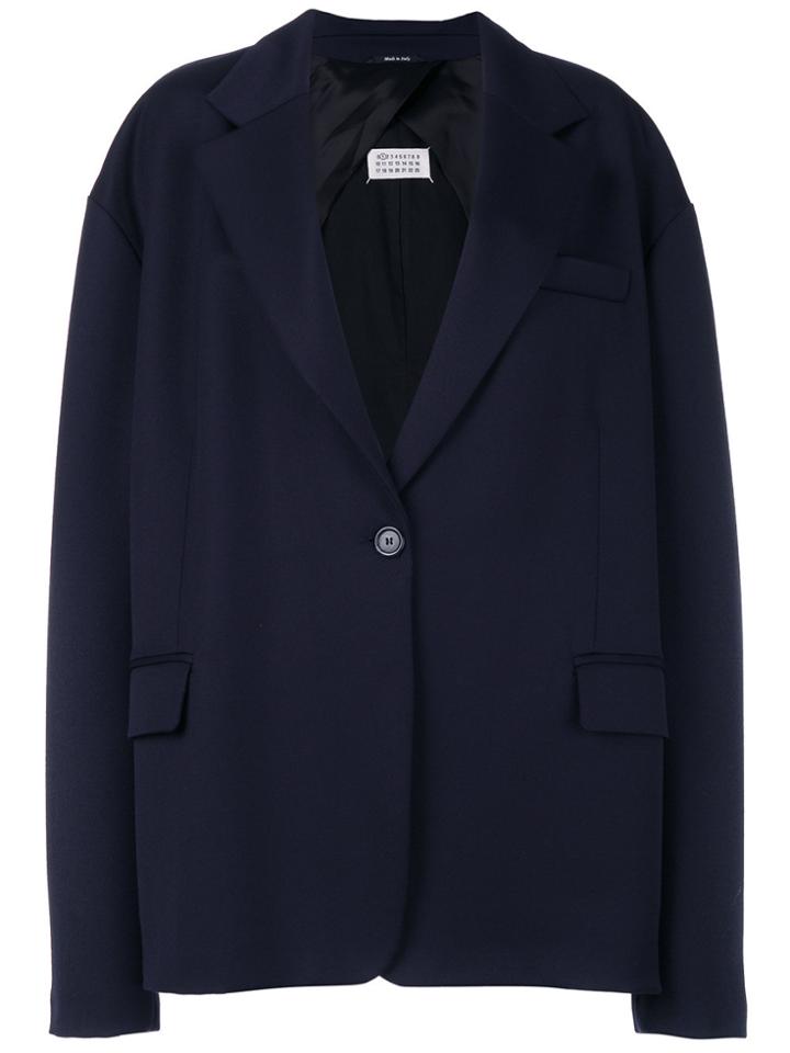 Maison Margiela Oversized Short Coat - Blue