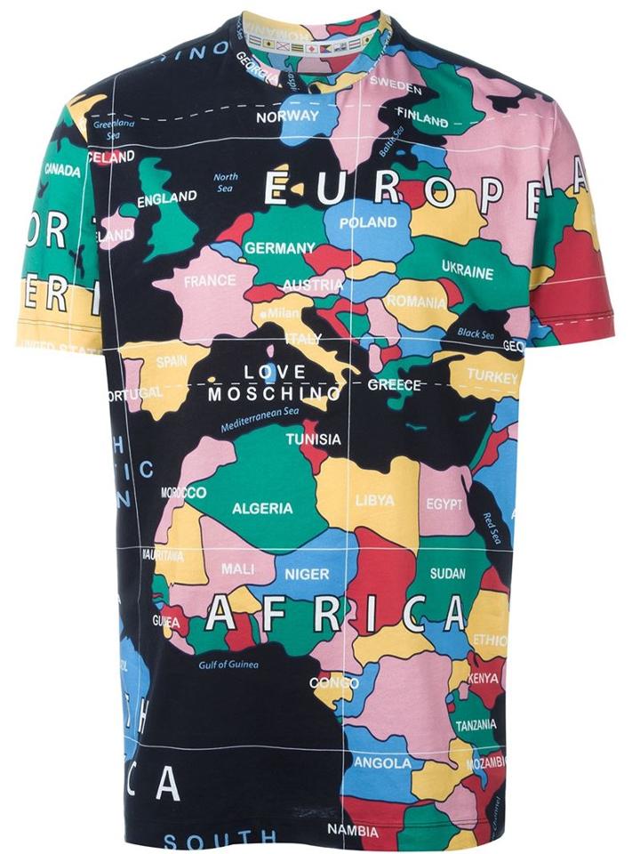 Love Moschino Map Print T-shirt