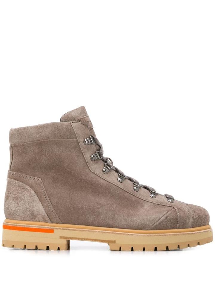 Santoni Lace-up Ankle Boots - Neutrals