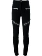 Givenchy Zip Detail Trousers, Women's, Size: 36, Black, Polyamide/spandex/elastane/viscose