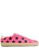 Saint Laurent Embroidered Stars Sneakers - Pink