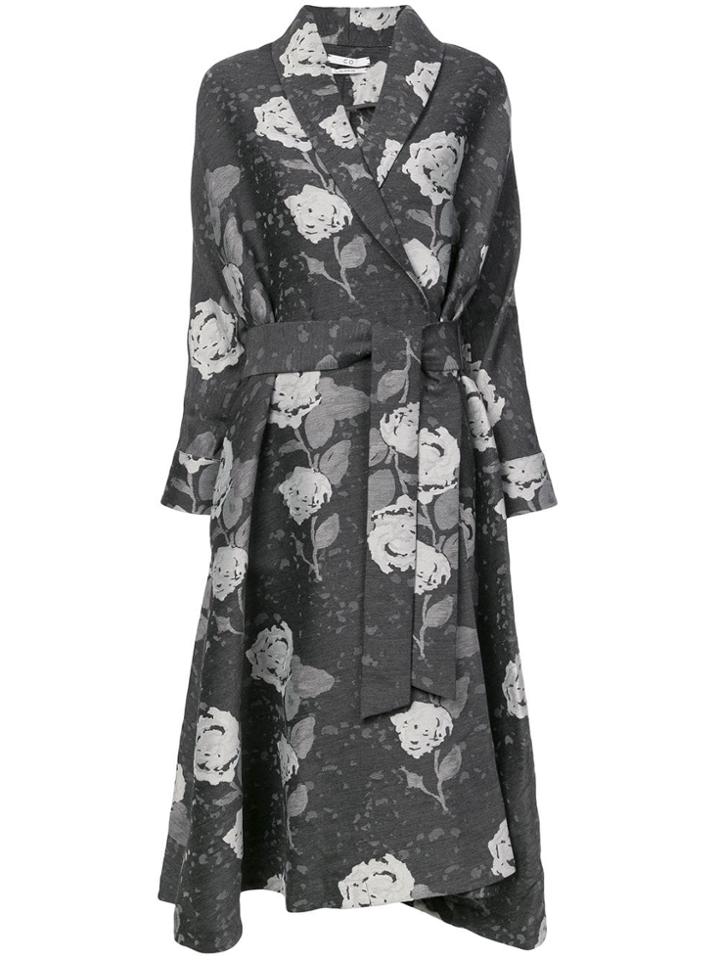 Co Floral Print Coat - Black