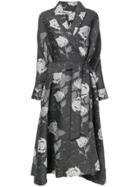 Co Floral Print Coat - Black
