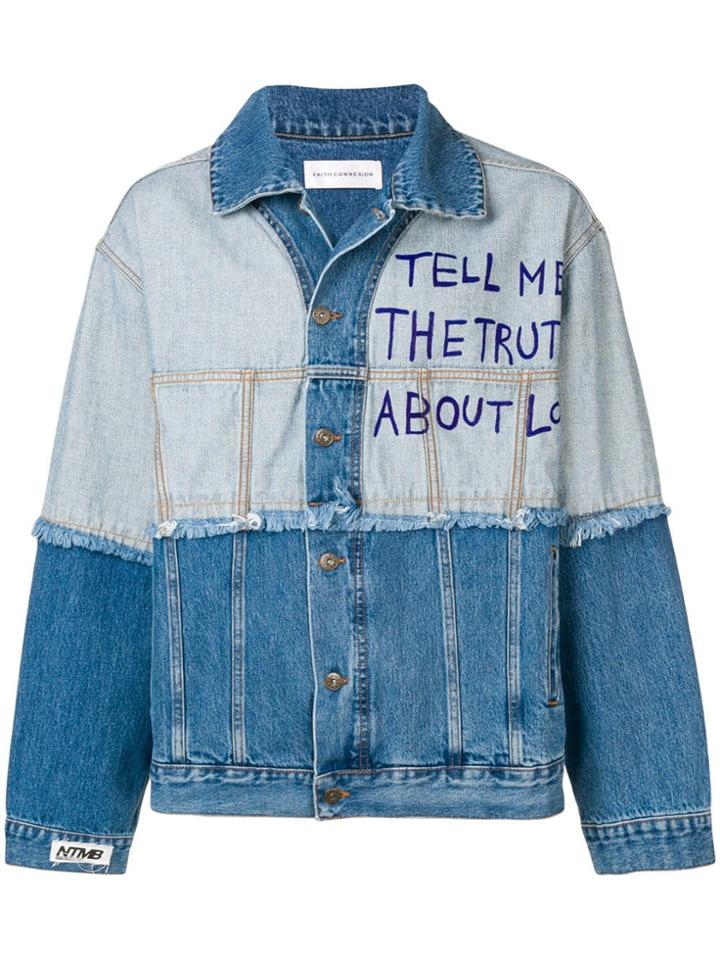 Faith Connexion Love Denim Jacket - Blue