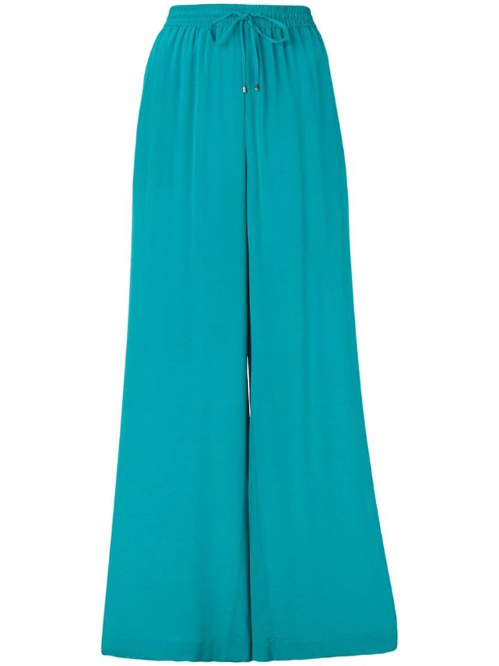 Max Mara Studio Drawstring Palazzo Trousers - Green