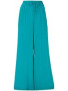 Max Mara Studio Drawstring Palazzo Trousers - Green