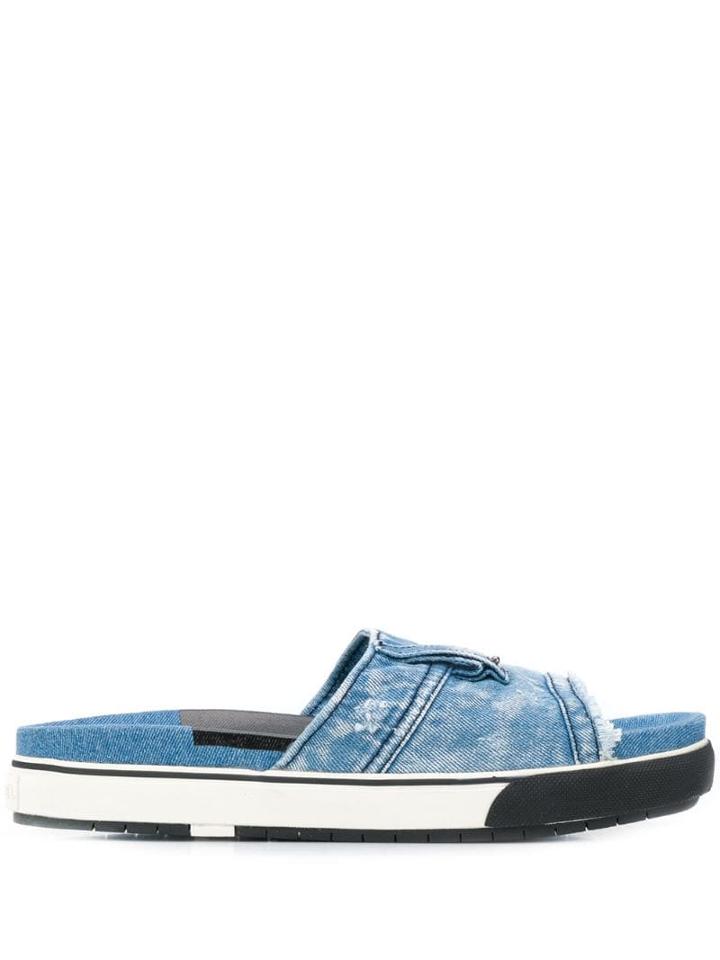 Diesel Denim Pool Sliders - Blue